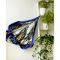 Batic matase naturala-Peacock Feathers - albastru 2