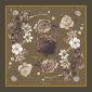 Batic matase naturala-Secret Garden kaki