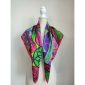 batic matase leaf print rosu
