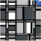 Batic matase cu motive geometrice-gri