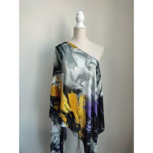 graffiti coperta galben mov