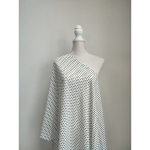 Lucca alba cu buline negre