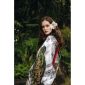 Peacock Feathers - Red - Model 1