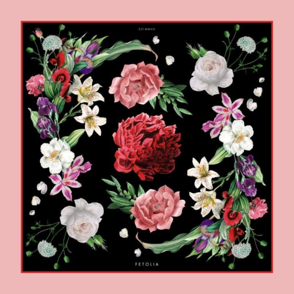 Secret Garden - Black - Pink