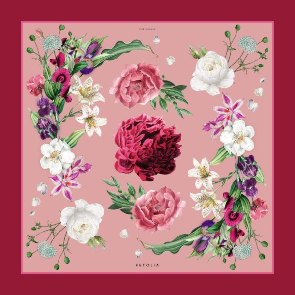 Secret Garden - Bordeaux - Pink