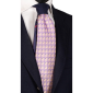 Cravatta-Fantasia-Lilla-Rosa-Blu-Nodo-in-Contrasto-Blu- N2438