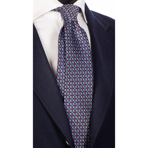 Cravata-de-matase-Blue-Fantasia-Bianca-Fucsia-Turchese-Pala- AN4798