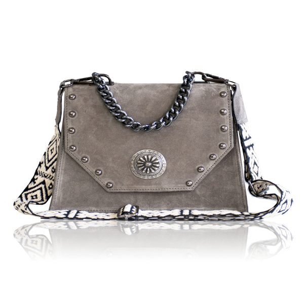 Poseta Chiara grey suede