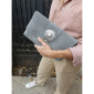 Poseta Aurora grey suede 2