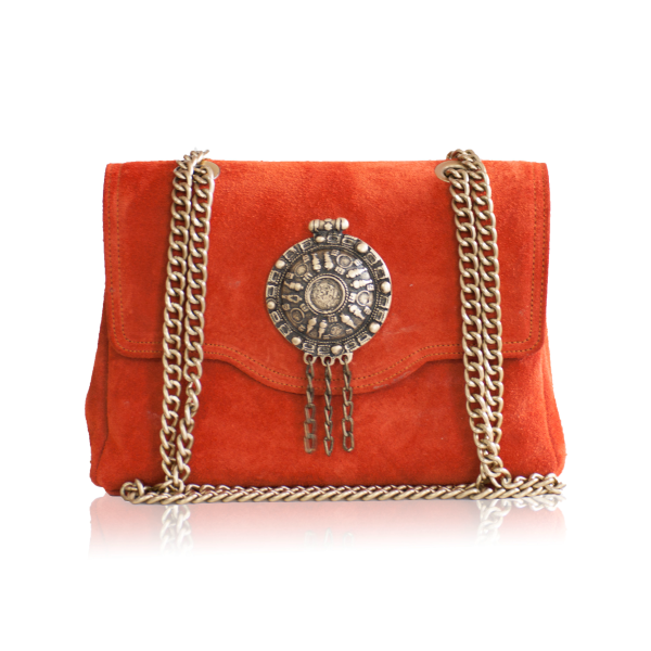 Poseta Estella terracotta suede- coperta