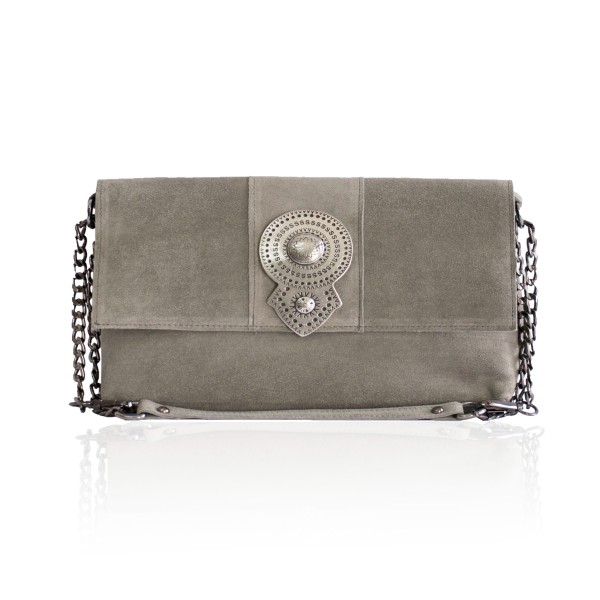 Poseta aurora grey suede