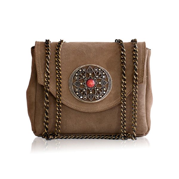 Poseta amelie moccca suede