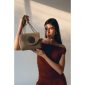 Amelie Leather Shoulder Bag - Taupe