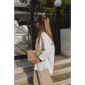 Aurora Leather Shoulder Bag - Taupe 1