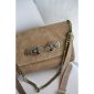 Blair Leather Shoulder Bag - Mocca Suede