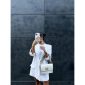 Lizy Leather Shoulder Bag - Cream 1