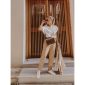 Lizy Leather Shoulder Bag - Mocca Suede