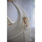 Maggie Leather Handbag - Cream 1