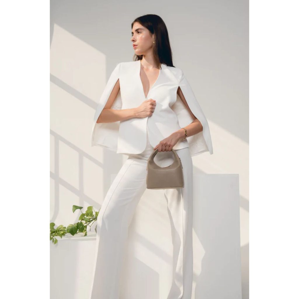 Maggie Leather Handbag - Taupe