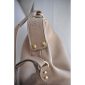 Mitsi Leather Handbag - Taupe 2