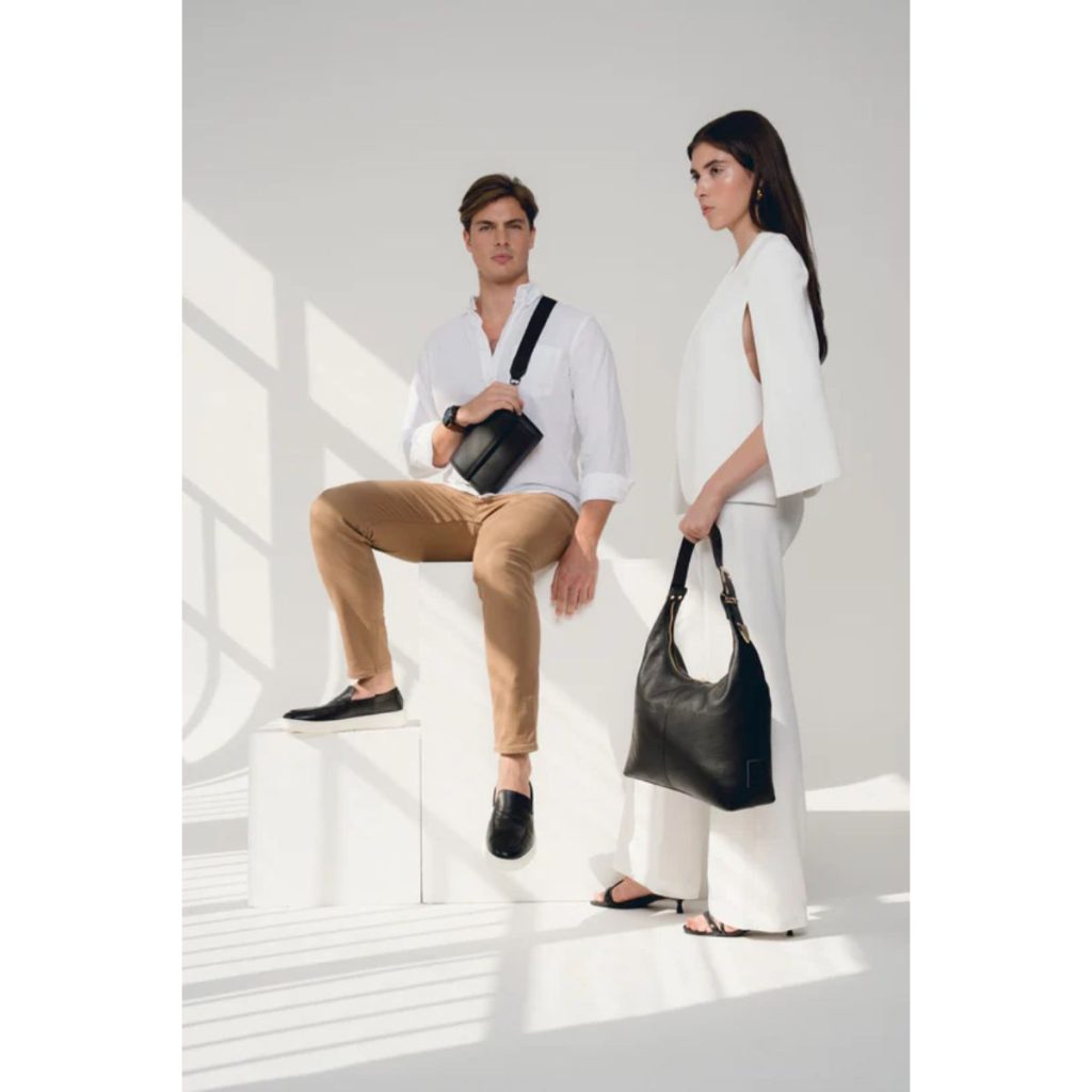 Serena Leather Tote Bag Black