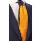 Cravatta-Arancione-Nodo-in-Contrasto-Marrone-Blu-Fantasia-Rosa-N1579