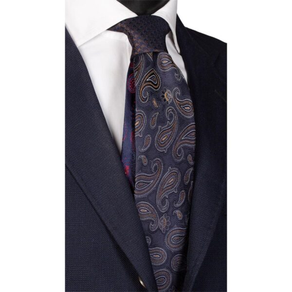 Cravatta-Blu-Fantasia-Paisley-Marrone-Nodo-in-Contrasto-Blu-Marrone-N1920