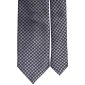 Cravatta-Uomo-per-Cerimonia-di-Seta-Pied-de-Poule-Bianco-Blu-Notte-Pala-CY3099.