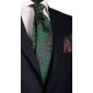 Cravatta-Vintage-Regimental-di-Seta-Blu-Verde-Bottiglia-a-Fiori-Tono-su-Tono-CV67