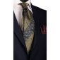 Cravatta-Vintage-Regimental-di-Seta-Blu-Verde-a-Fiori-Tono-su-Tono-CV64