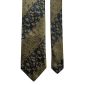 Cravatta-Vintage-Regimental-di-Seta-Blu-Verde-a-Fiori-Tono-su-Tono-Pala-CV64
