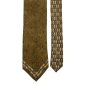 Cravatta-Vintage-in-Saia-di-Seta-Verde-Fantasia-Nodo-in-Contrasto-con-Animali-Pala-CV10