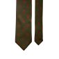Cravatta-Vintage-in-Twill-di-Seta-Verde-Fantasia-Ruggine-Bluette-CV1184-Pala