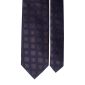 Cravatta-di-Seta-Blu-Fantasia-Marrone-Pala-1437
