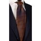 Cravatta-di-Seta-Blu-a-Pois-Tono-su-Tono-Arancione-1419
