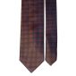 Cravatta-di-Seta-Blu-a-Pois-Tono-su-Tono-Arancione-Pala-1419