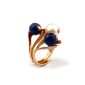 Inel Trilogy cu agate albastre si perla de cultura-an271