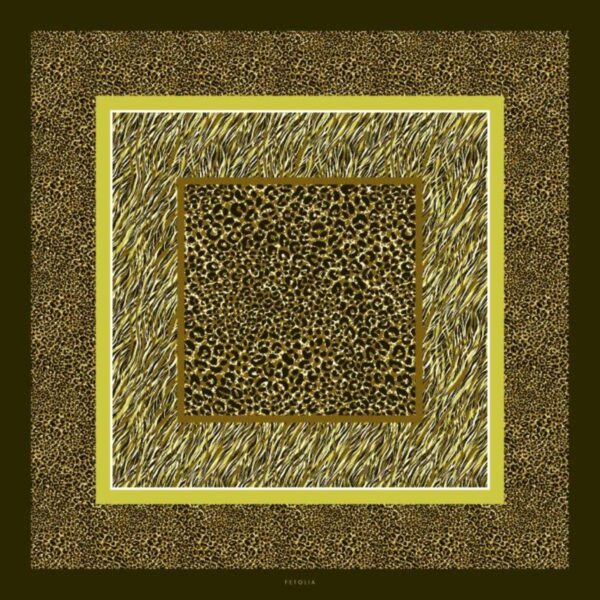 batic-animal-print-din-matase-naturala-olive-lime