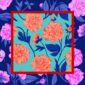 Batic-Paeonia-Blossoms-Albastru-Royal-Turcoaz