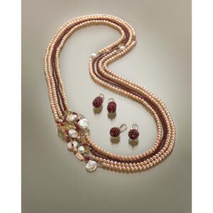 Set-Remarkable-din-perle-granat-si-cuart-citrin