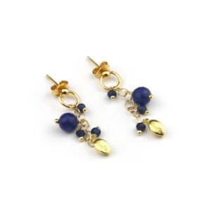 cercei grapes din agat albastru safir