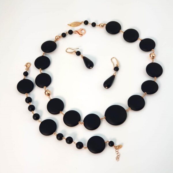 set-timeless-din-agat-negru-satinat.